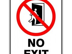 No exit signs
