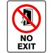 No exit signs